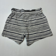 Load image into Gallery viewer, Girls Anko, striped cotton blend shorts, elasticated, FUC, size 4,  