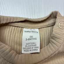 Load image into Gallery viewer, Girls Baby Berry, tan stretch cotton ribbed top, bow, FUC, size 00,  
