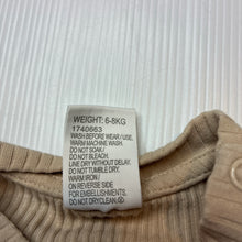 Load image into Gallery viewer, Girls Baby Berry, tan stretch cotton ribbed top, bow, FUC, size 00,  