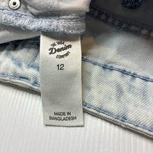 Load image into Gallery viewer, Boys 1964 Denim CO, blue stretch denim shorts, adjustable, FUC, size 12,  