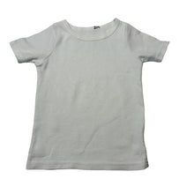 Load image into Gallery viewer, Unisex Brilliant Basics, white cotton blend waffle t-shirt, FUC, size 3,  