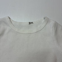 Load image into Gallery viewer, Unisex Brilliant Basics, white cotton blend waffle t-shirt, FUC, size 3,  