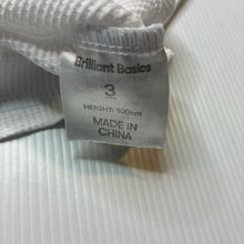 Load image into Gallery viewer, Unisex Brilliant Basics, white cotton blend waffle t-shirt, FUC, size 3,  