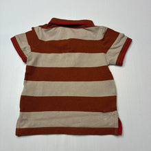 Load image into Gallery viewer, Boys Tilt, striped cotton polo top, dinosaur, GUC, size 1,  