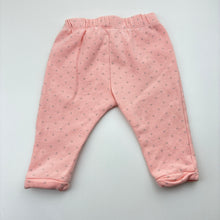 Load image into Gallery viewer, Girls Kids &amp; Co, pink cotton blend fleece lined pants, elasticated, GUC, size 00,  