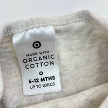 Load image into Gallery viewer, Unisex Target, beige organic cotton long sleeve bodysuit, GUC, size 0,  