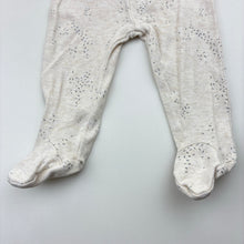Load image into Gallery viewer, Unisex Anko, cream organic cotton footed leggings, elasticated, GUC, size 000,  