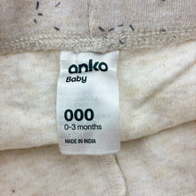 Load image into Gallery viewer, Unisex Anko, cream organic cotton footed leggings, elasticated, GUC, size 000,  