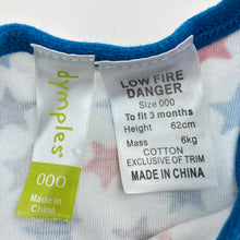 Load image into Gallery viewer, Boys Dymples, cotton singletsuit, stars, GUC, size 000,  