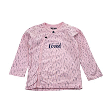 Load image into Gallery viewer, Girls Dirkje, pink cotton blend wrap front long sleeve top, GUC, size 0-1,  