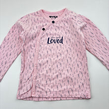 Load image into Gallery viewer, Girls Dirkje, pink cotton blend wrap front long sleeve top, GUC, size 0-1,  