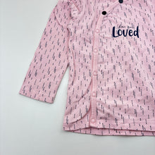 Load image into Gallery viewer, Girls Dirkje, pink cotton blend wrap front long sleeve top, GUC, size 0-1,  