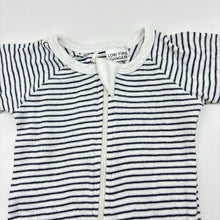 Load image into Gallery viewer, Unisex purebaby, striped organic cotton zip coverall, GUC, size 0000,  