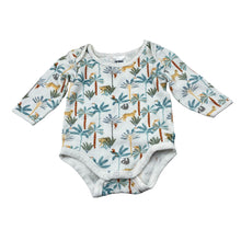 Load image into Gallery viewer, Unisex Anko, cotton long sleeve bodysuit, jungle, EUC, size 000,  