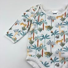 Load image into Gallery viewer, Unisex Anko, cotton long sleeve bodysuit, jungle, EUC, size 000,  