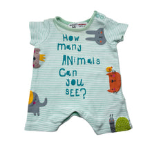 Load image into Gallery viewer, Unisex MINOTI, striped cotton romper, FUC, size 0000,  