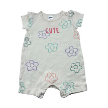 Load image into Gallery viewer, Girls Anko, cream cotton floral romper, GUC, size 00,  