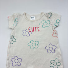 Load image into Gallery viewer, Girls Anko, cream cotton floral romper, GUC, size 00,  