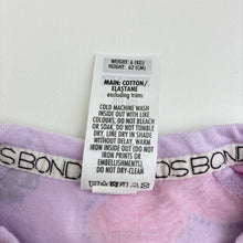 Load image into Gallery viewer, Girls Bonds, floral stretch cotton zip wondersuit / romper, marks at neck, FUC, size 000,  