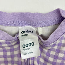 Load image into Gallery viewer, Girls Anko, check cotton zip coverall, gingham/check pattern, FUC, size 0000,  