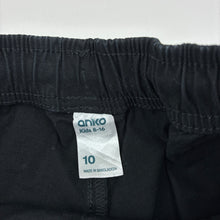 Load image into Gallery viewer, Boys Anko, black stretch cotton shorts, elasticated, EUC, size 10,  