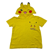 Load image into Gallery viewer, Unisex Pokémon, Pikachu yellow cotton hooded top, EUC, size 7,  