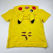 Load image into Gallery viewer, Unisex Pokémon, Pikachu yellow cotton hooded top, EUC, size 7,  