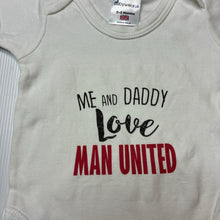 Load image into Gallery viewer, Unisex babywearuk, Manchester United cream cotton bodysuit, GUC, size 000,  
