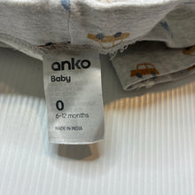 Load image into Gallery viewer, Boys Anko, stretch cotton baby leggings, elasticated, car, GUC, size 0,  
