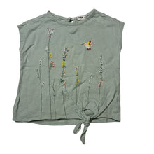 Load image into Gallery viewer, Girls COOLDOG KIDS, green floral tie front top, GUC, size 3,  