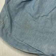 Load image into Gallery viewer, Girls JUST KIDDING CO., chambray shorts, elasticated, mark back left, FUC, size 4,  