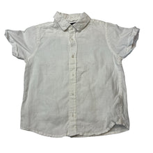 Load image into Gallery viewer, Boys Indie, white linen short sleeve shirt, GUC, size 2,  