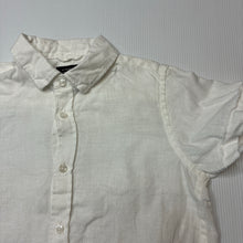 Load image into Gallery viewer, Boys Indie, white linen short sleeve shirt, GUC, size 2,  