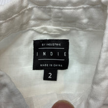 Load image into Gallery viewer, Boys Indie, white linen short sleeve shirt, GUC, size 2,  