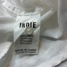 Load image into Gallery viewer, Boys Indie, white linen short sleeve shirt, GUC, size 2,  