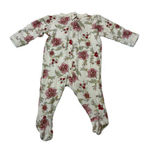 Load image into Gallery viewer, Girls Baby Berry, floral cotton zip coverall, GUC, size 0000,  