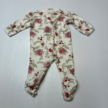 Load image into Gallery viewer, Girls Baby Berry, floral cotton zip coverall, GUC, size 0000,  