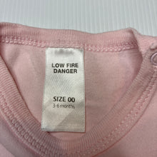 Load image into Gallery viewer, Girls pink, cotton long sleeve bodysuit, FUC, size 00,  