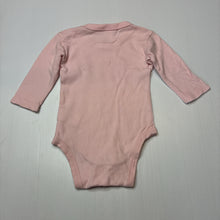 Load image into Gallery viewer, Girls pink, cotton long sleeve bodysuit, FUC, size 00,  