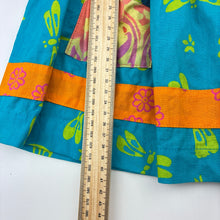Load image into Gallery viewer, Girls colourful, cotton dress, butterfly, minor marks, FUC, size 1, L: 41cm