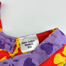 Load image into Gallery viewer, Girls colourful, cotton dress, butterfly, minor marks, FUC, size 1, L: 41cm