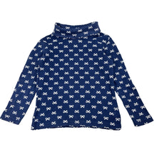 Load image into Gallery viewer, Girls Mango, navy cotton long sleeve skivvy, wash fade, FUC, size 4,  
