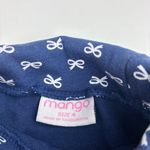 Load image into Gallery viewer, Girls Mango, navy cotton long sleeve skivvy, wash fade, FUC, size 4,  