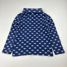 Load image into Gallery viewer, Girls Mango, navy cotton long sleeve skivvy, wash fade, FUC, size 4,  