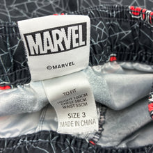 Load image into Gallery viewer, Boys Marvel, Spider-Man board shorts, elasticated, FUC, size 3,  