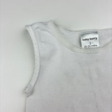 Load image into Gallery viewer, Girls Baby Berry, white cotton singlet, GUC, size 2,  