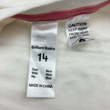 Load image into Gallery viewer, Girls Brilliant Basics, white stretch cotton pyjama top, GUC, size 14,  