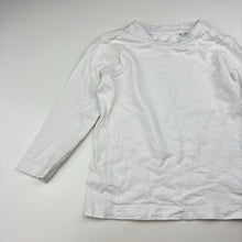 Load image into Gallery viewer, Unisex AUSTRALIAN COTTON, plain white cotton long sleeve t-shirt, GUC, size 2,  
