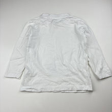 Load image into Gallery viewer, Unisex AUSTRALIAN COTTON, plain white cotton long sleeve t-shirt, GUC, size 2,  