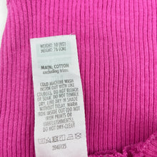 Load image into Gallery viewer, Girls Bonds, pink cotton ribbed singlet, GUC, size 0,  